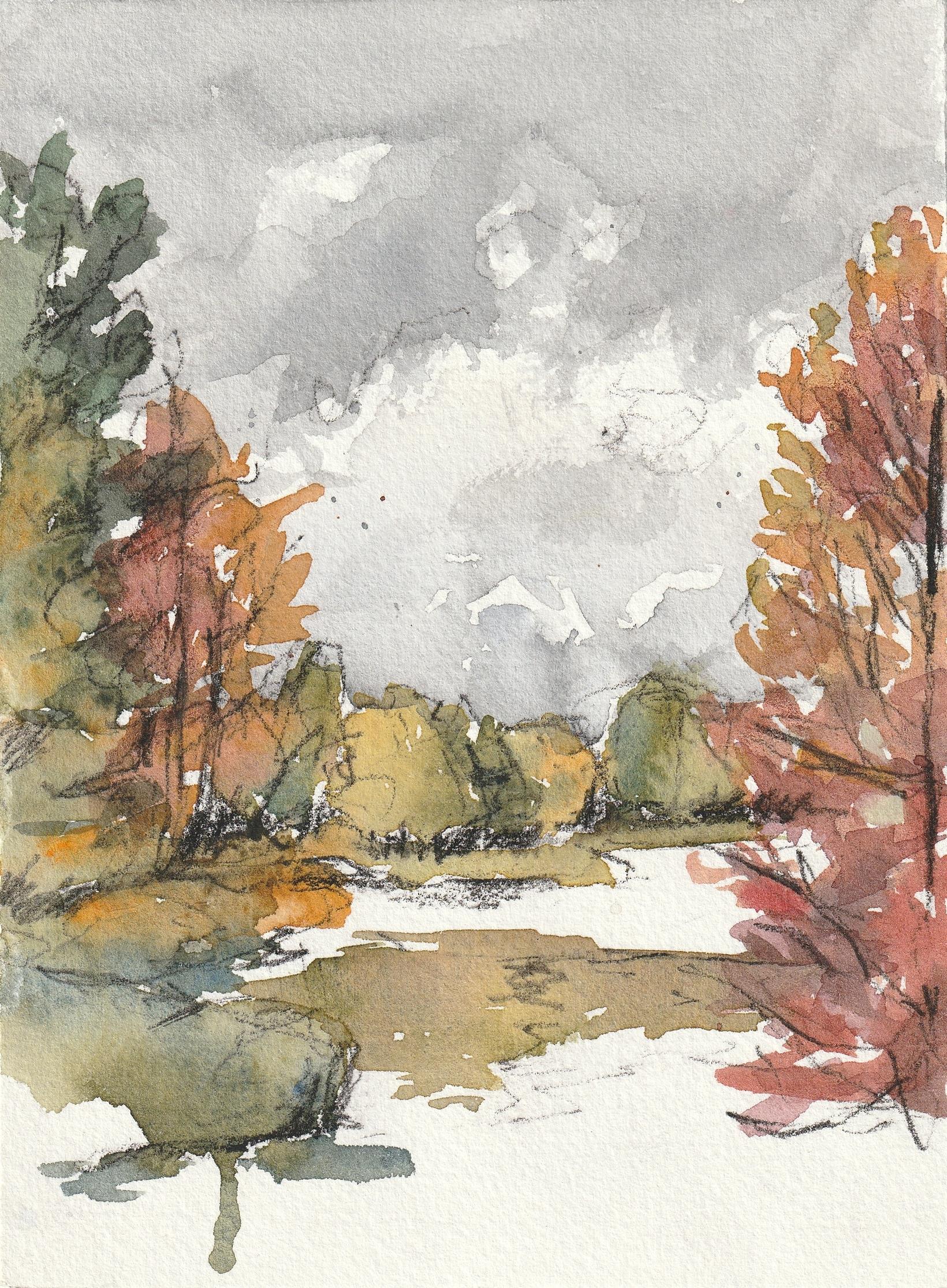 Medium Fall Trees Landscape 1